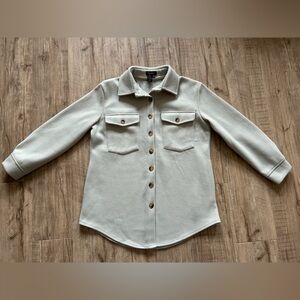 Papillon Shacket light sage green Button-Up Shirt Jacket layer casual fall